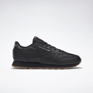 Adidasy Damskie Reebok Classic Leather Czarne PL 64CRLTK